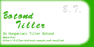 botond tiller business card